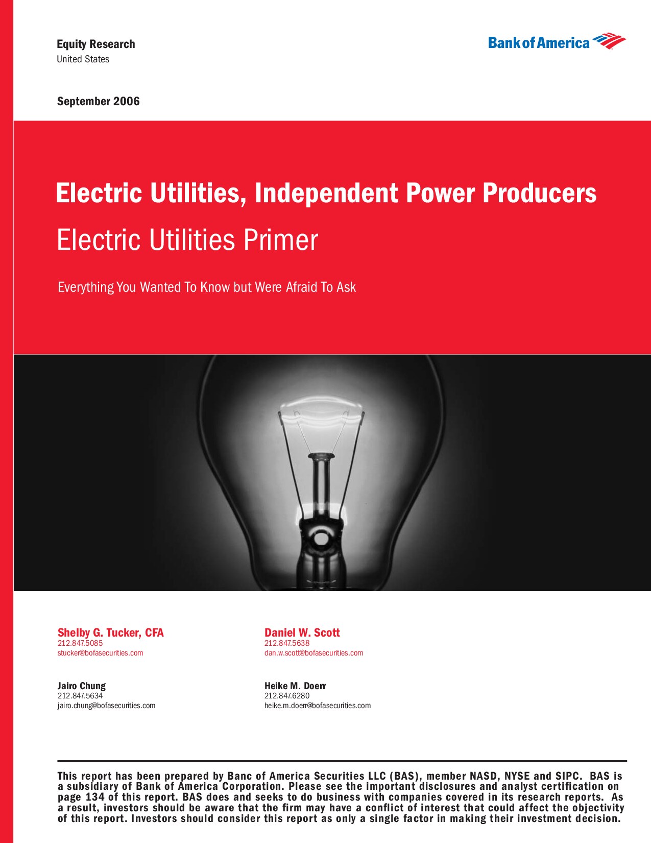 Electric Utilities, Independent Power Producers