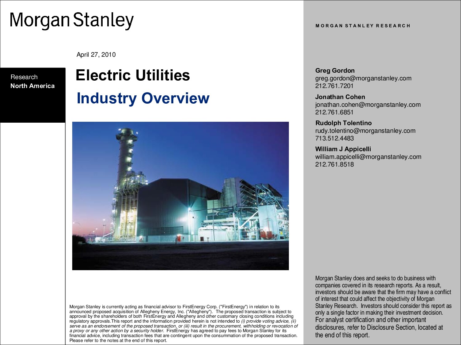 Electric Utilities Industry Overview