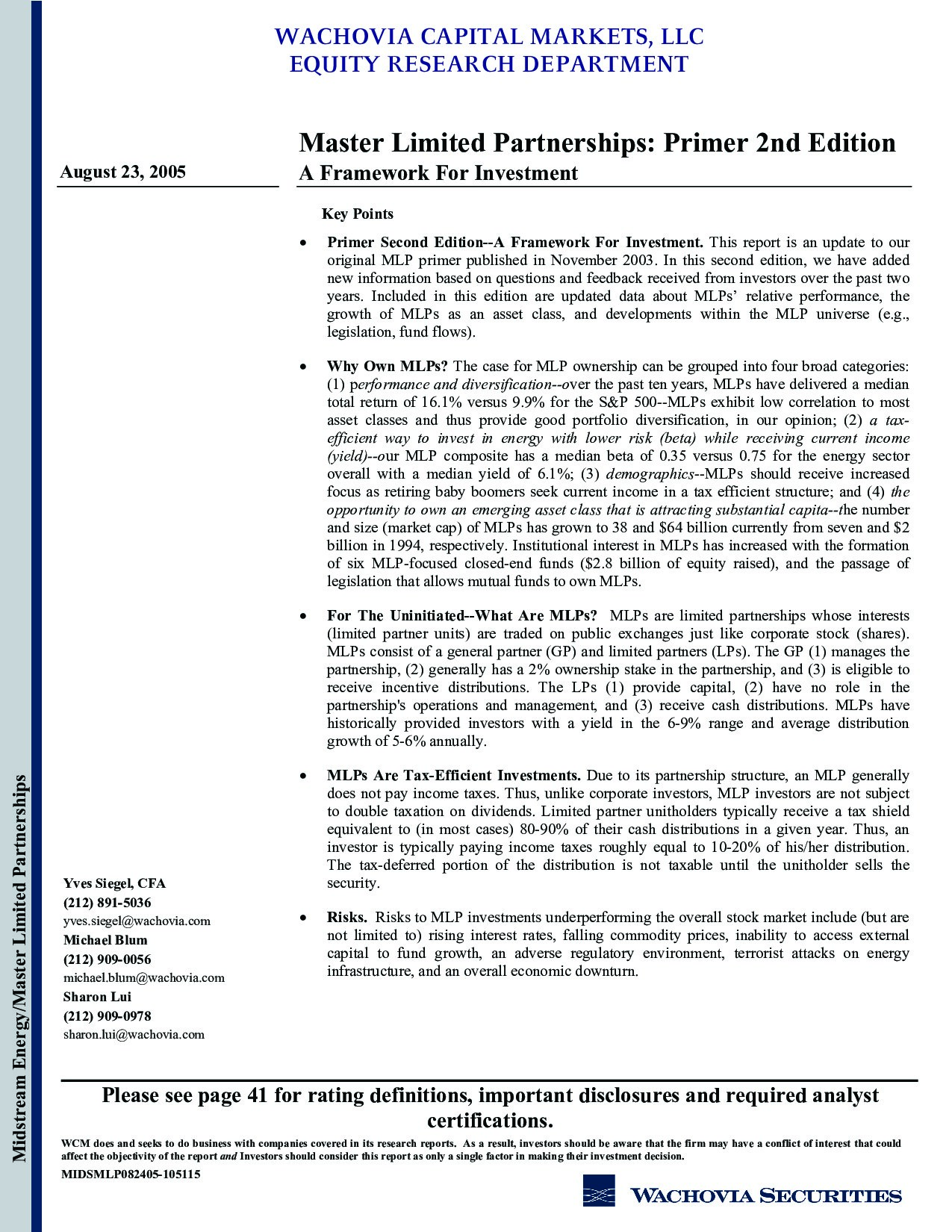 Master Limited Partnerships: Primer 2nd Edition