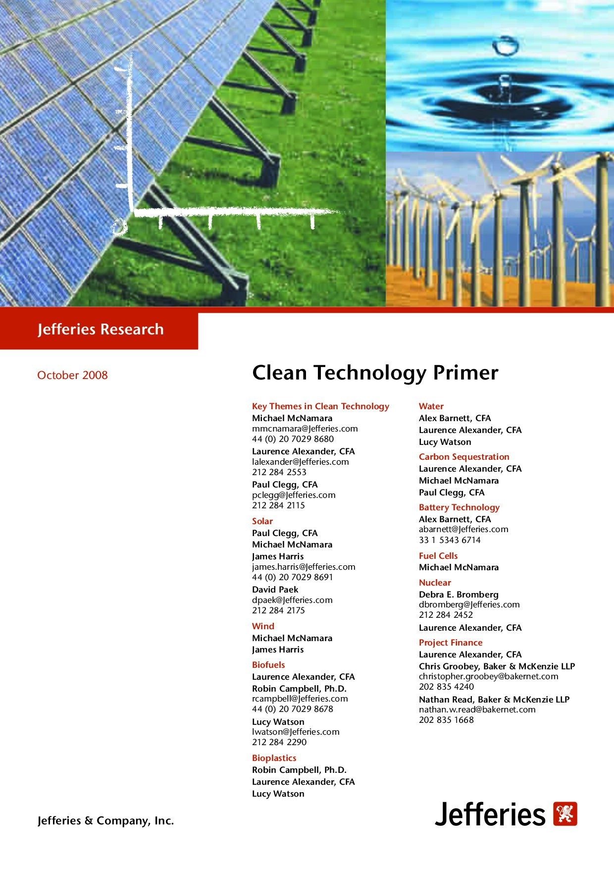 Clean Tech Industry Primer
