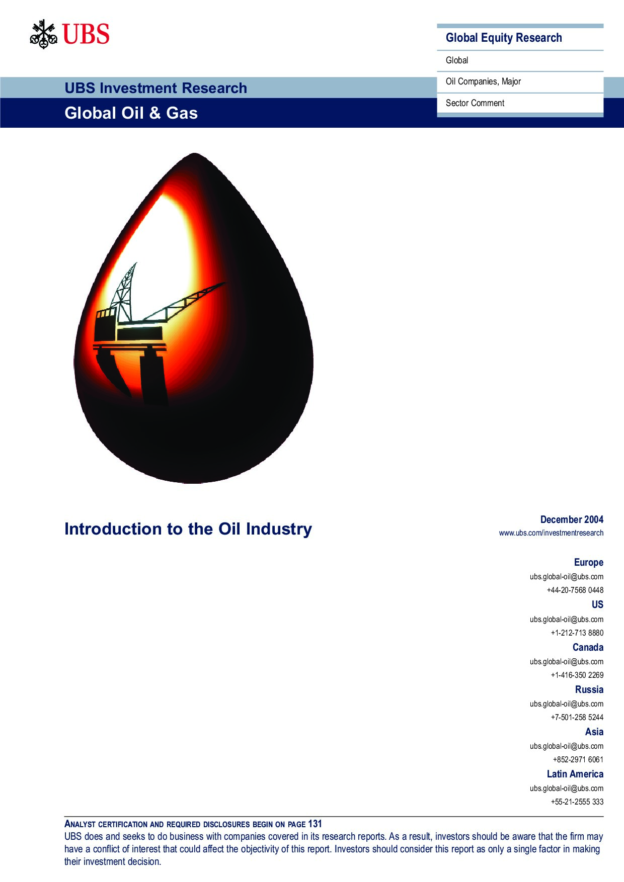 Global Oil & Gas Industry Primer