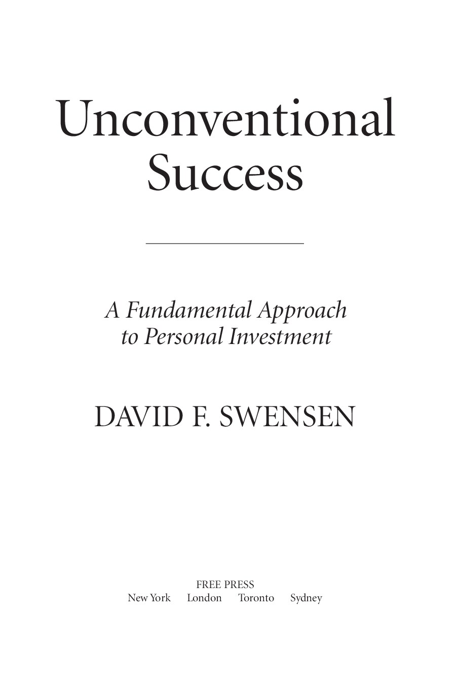 Unconventional Success