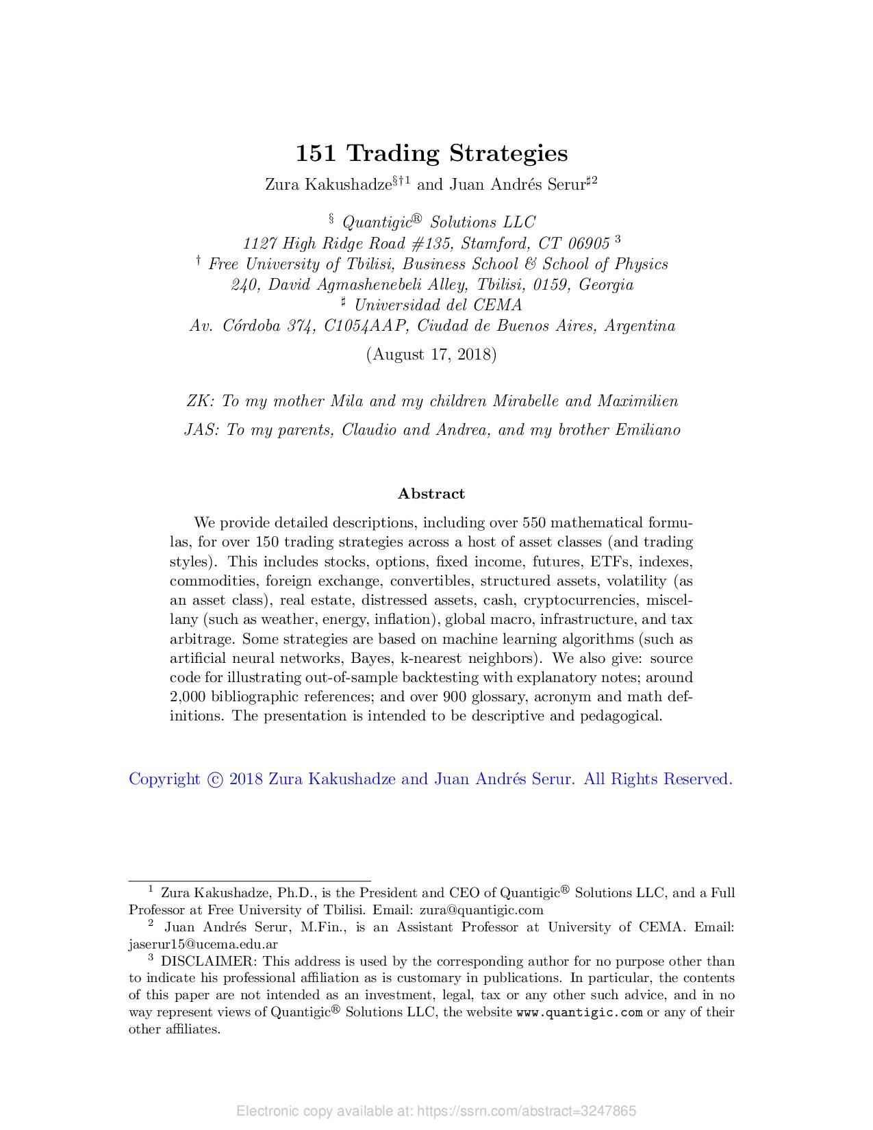 151 Trading Strategies