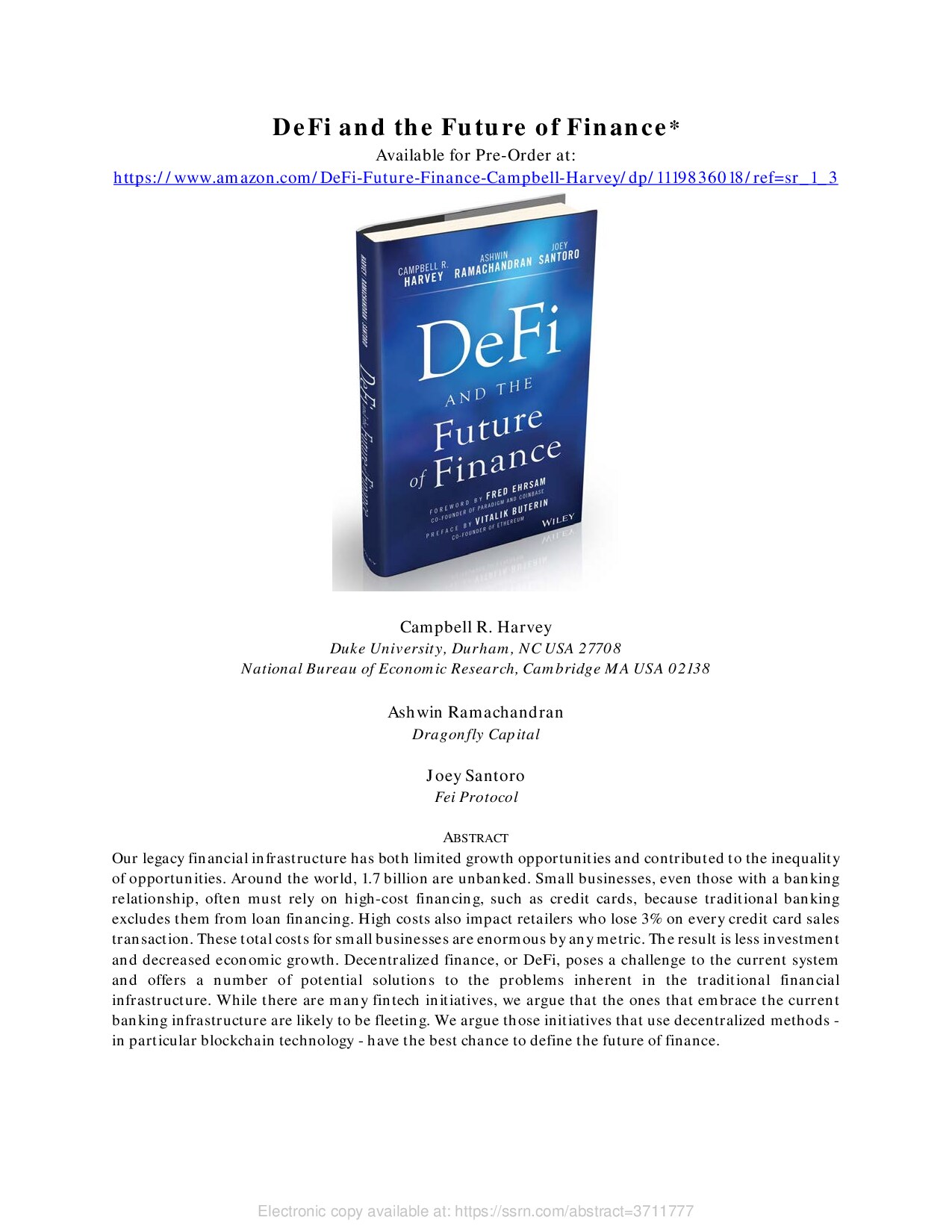 DeFi and the Future of Finance