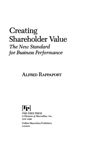 Creating Shareholder Value