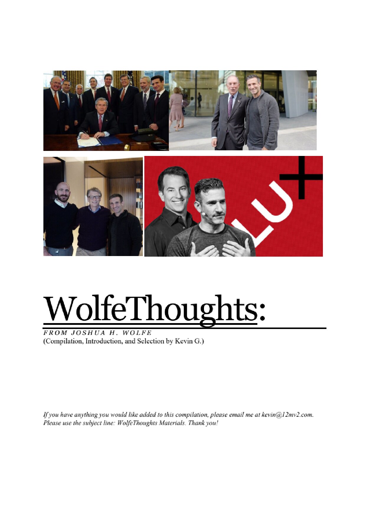 WolfeThoughts Volume 1