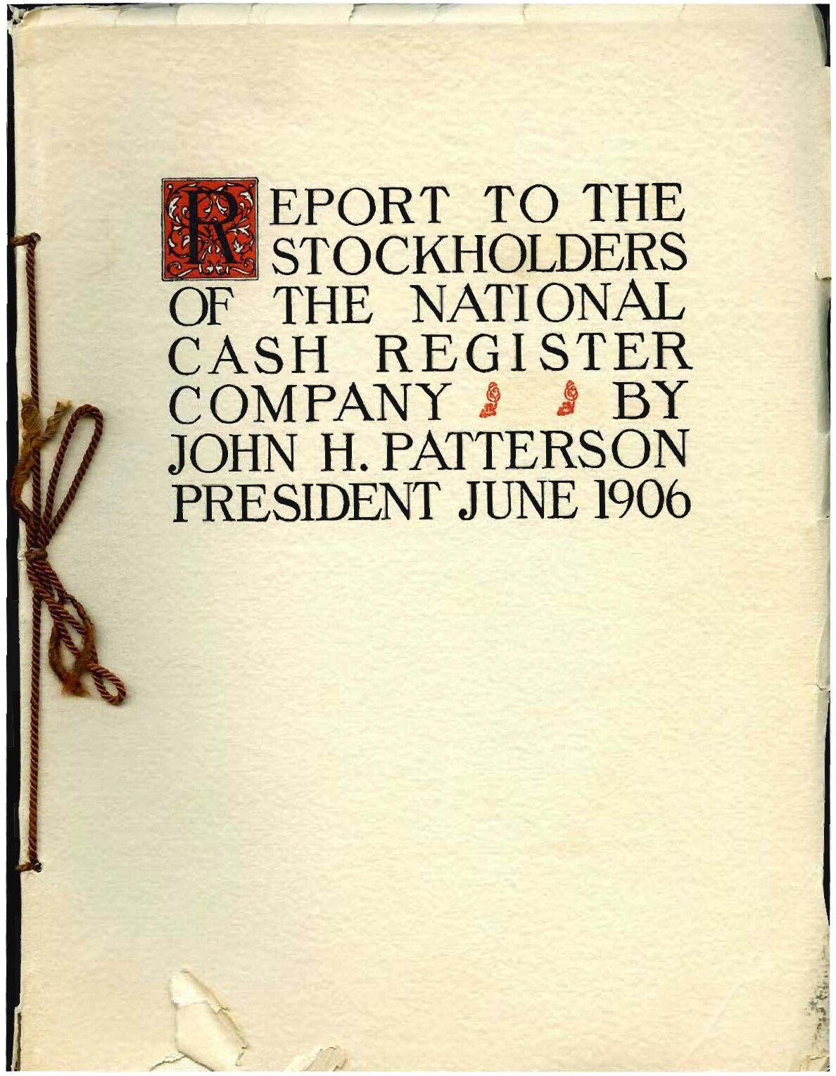 NCR Annual Report 1906