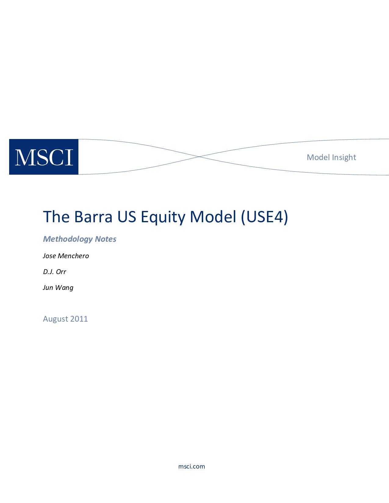 Barra US Equity Model