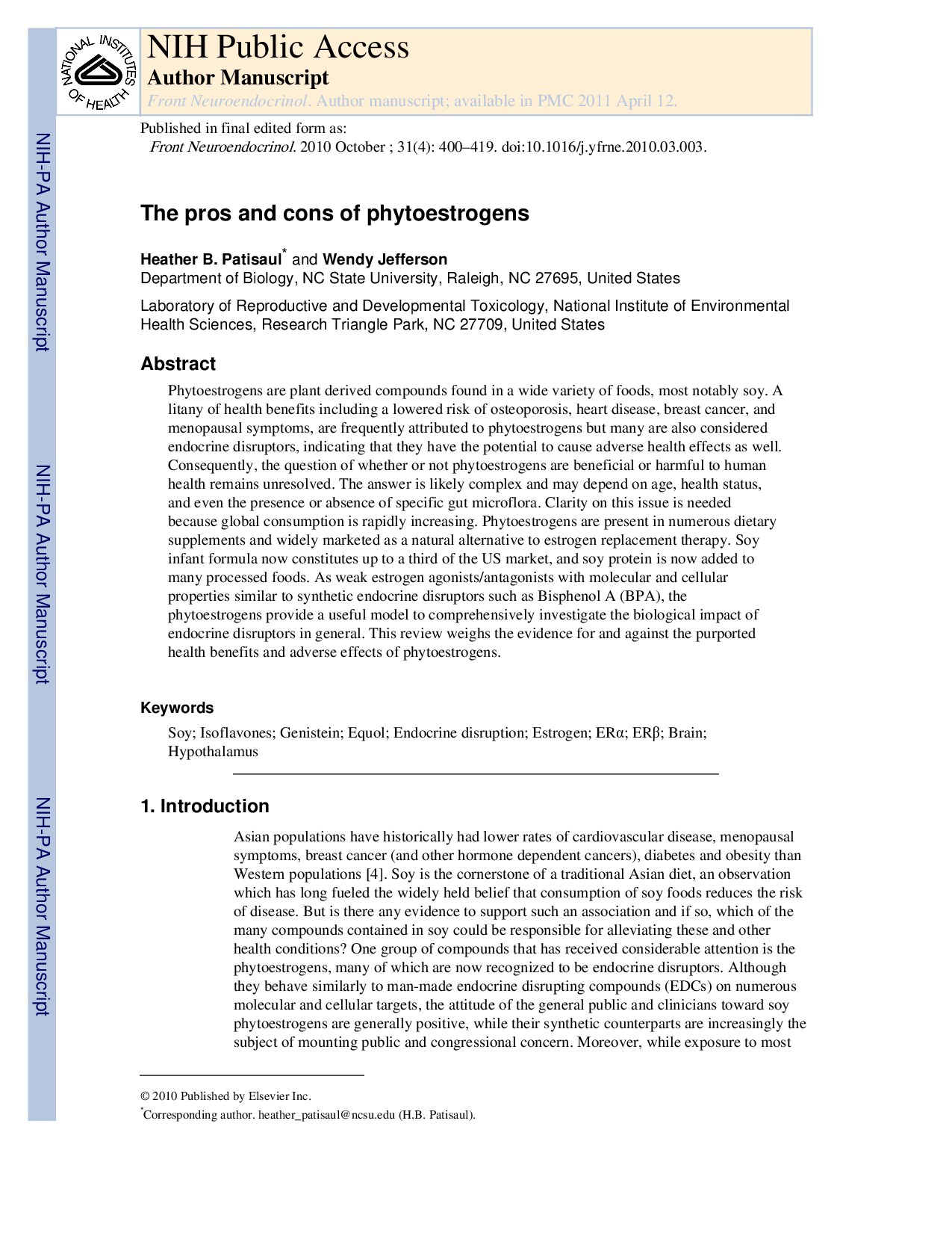 The Pros and Cons of Phytoestrogens