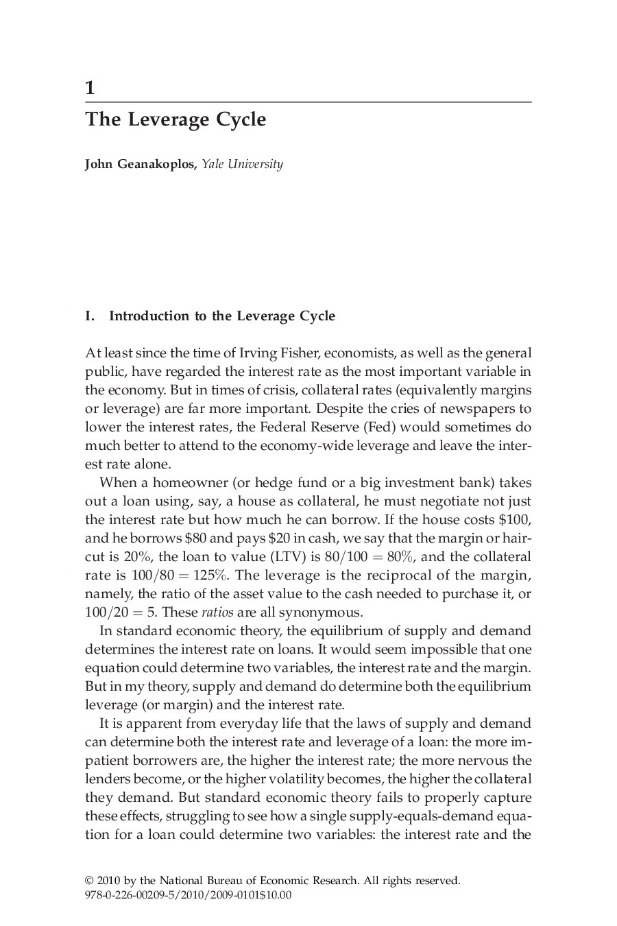 The Leverage Cycle