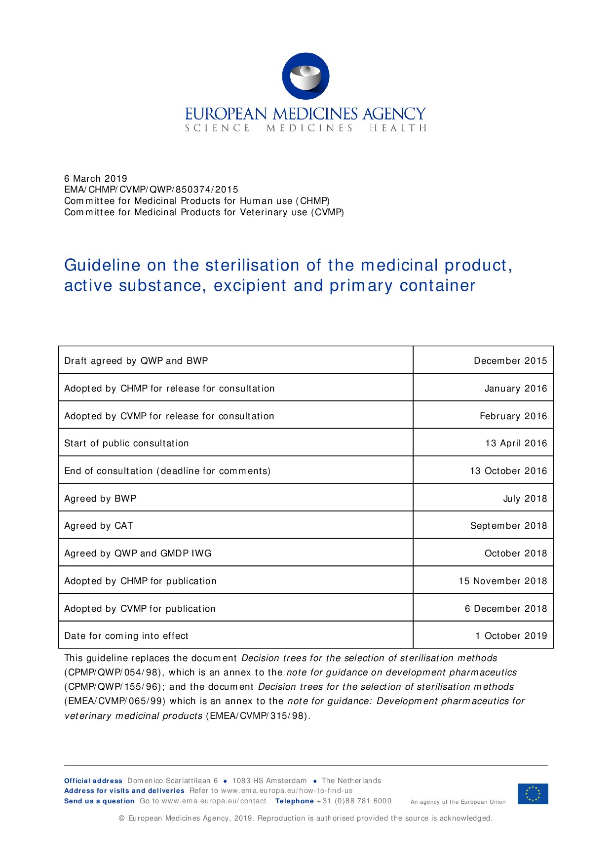 Sterilisation Guideline