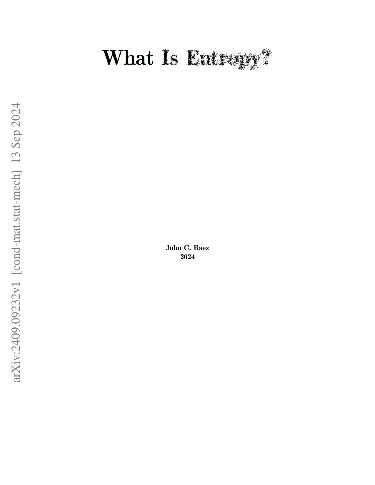 What Is Entropy?