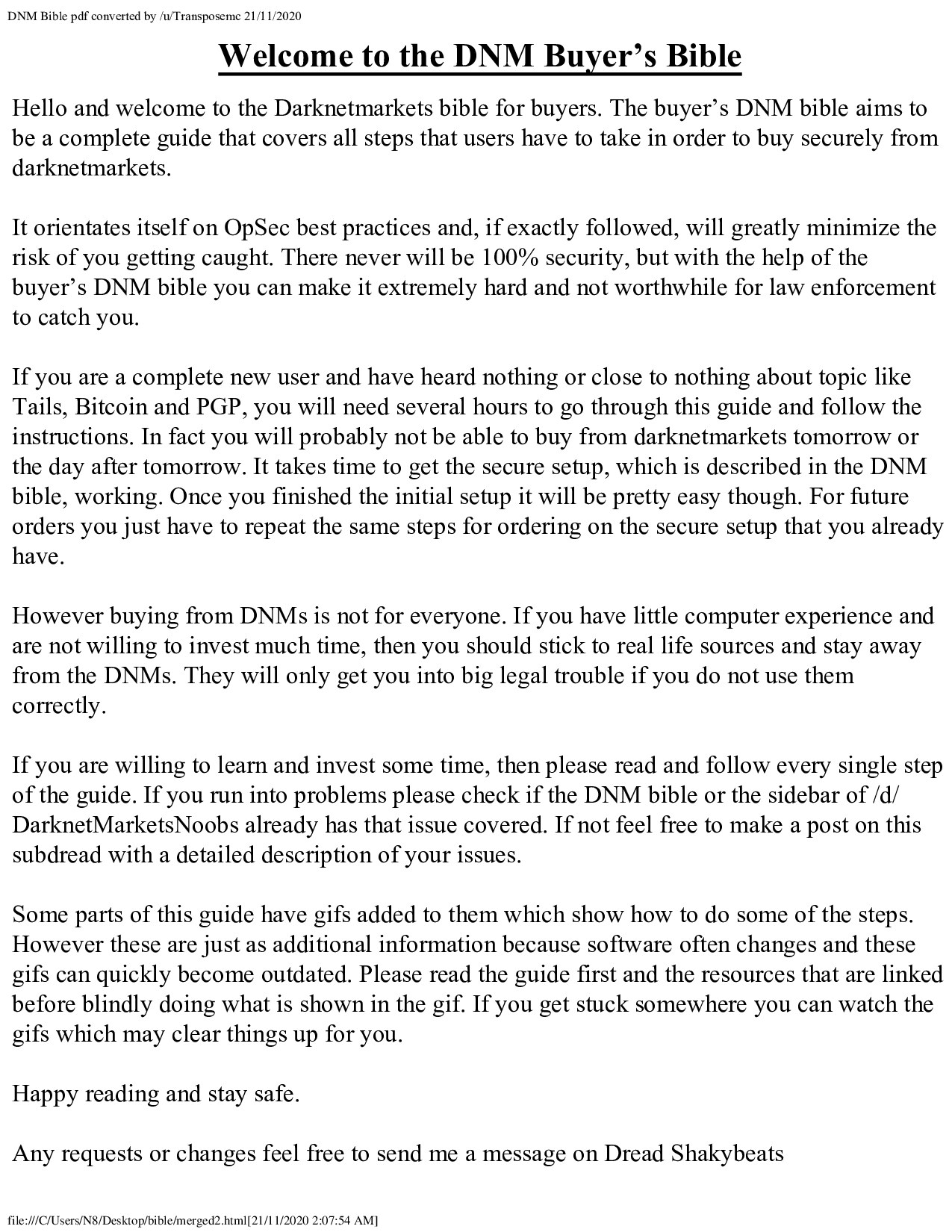 Introduction DNM Bible