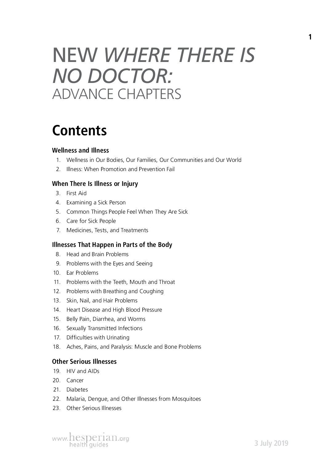 New Where There Is No Doctor