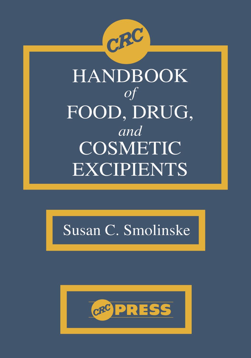 Handbook of Food Drug and Cosmetic Excipients